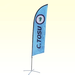 Wholesale Flying Beach Flag Banner Promotional Advertising Wind Outdoor Custom Feather Flags